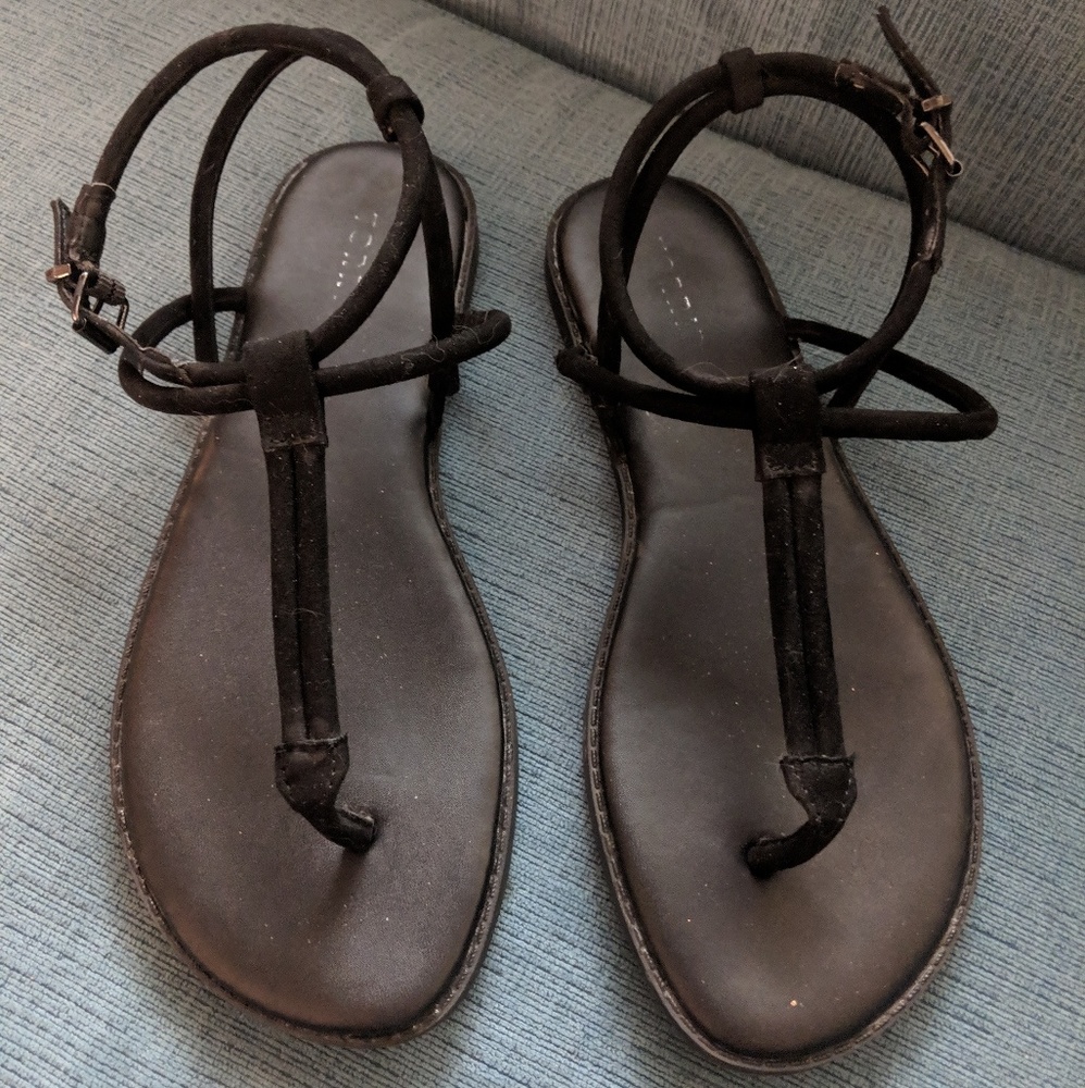Torrid Faux Suede T-Strap Sandals